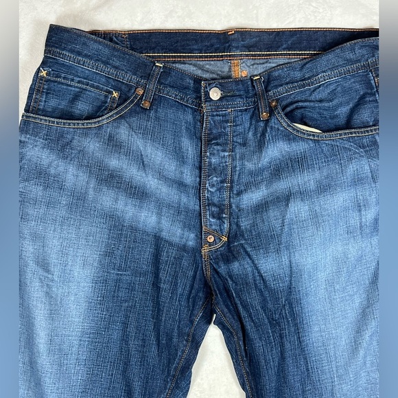 Polo Ralph Lauren 38W 34L Carver Heritage Men's Relaxed Denim Vintage Blue Jeans - Picture 2 of 16